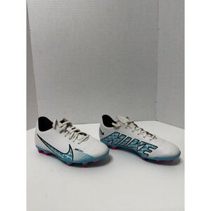 Nike Jr. Mercurial Vapor 15 Club FG - White/Baltic Blue/Pink Blast Girls Soccer